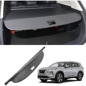 Nissan Rogue Cargo Cover Compatible for Rogue 2021 2022 2023 2024 Retractable Rear Trunk Cargo Luggage Security Shade Cover Shield