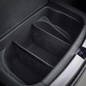 KMMOTORS Rear Trunk Organizer Compatible with Tesla model Y, Model 3 – Trunk(rear) Organizer Storage with Mesh Pocket and Dividers – Sturdy Car Organizer for Car Accessories(set of 2)…