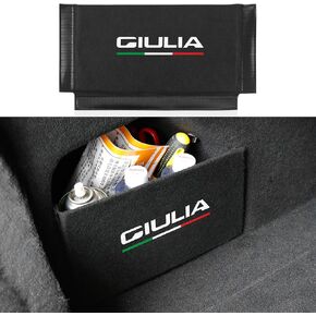 Car Rear Trunk Organizer Side Divider Badge Sticker fits for Alfa Romeo Giulia 2016 2017 2018 2019 2020 2021 2022 2023 Accessories