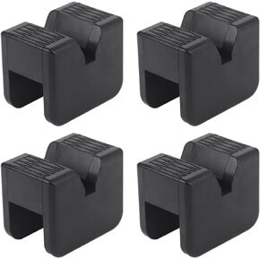 Jack Rubber Pad Adapter,Jack Stand Universal Heavy Duty Rubber,Slotted Frame Rail Pinch Welds Protector Floor Jack Pad Adapter(4 Pack)