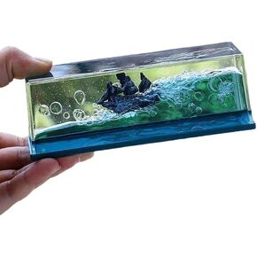 ZEshops Ghost Ship Black Pearl Ship in A Bottle Fluid Liquid Drift Bottle Living Room Decoration Acrylic Gift Floating Boat Home Decor