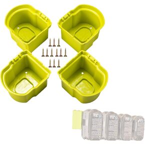 Crivnhar 4 Pack Battery Holder for Ryobi 18V Battery Mounts Dock Holder Fit for ONE+ P102 P103 P104 P105 P107 P108 P109(w/12 Screws)