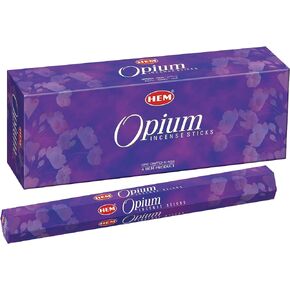 HEM Opium Incense Sticks Pack of 120 | Natural Resin | Aromatherapy Incense for Air Purifier, Meditation & Yoga | Gift Set