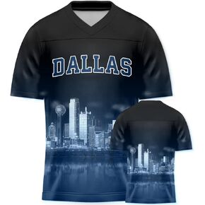 قمصان كرة القدم للرجال باللون الأزرق للمدينة، ملابس هدايا لأفق الليل in Kuwait