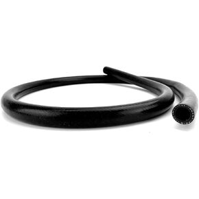 KDP 1/2 " Silicone Heater Hose Vacuum Line 1/2" Inch 13MMX 10 Feet 1 ply High Temp Nylon Reinforced 4MM Thick Black Max Temperature Rating 350F Work Pressure 100 psi