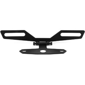Motorcycle License Plate Bracket, Adjustable Folding License Plate Frame Tail Light Holder Rear Light Bracket Mount for Motorbike ATV Pit Bike