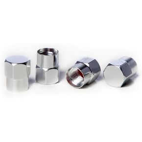 Circuit Performance VC1 Series Silver Aluminum Valve Stem Caps (Set of 4)