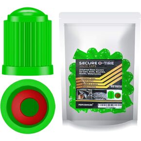 Performore 30 pcs Tire Valve Caps Heavy-Duty Stem Covers with O-Rubber Rings, Universal Car Wheel Tire Valve Stem Caps Dust Cover for Cars, SUVs, Bikes, Bicycles, and Motorcycles (Black)