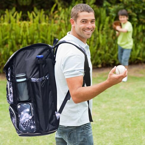 ZOEA Super Large Expandable Bat Pack, Baseball Bat Bag Backpack, T-Ball & Softball Equipment & Gear for Adults, Large Capacity Holds 4 Bats,2 Drink Pockets, Helmet, Gloves, Cleats,Shoes Compartment in Kuwait