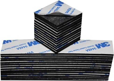 AIHOLU Double Sided Foam Tape, Double Sided Mounting Tape,130PCS, Heavy Duty Sticky Adhesive Tape, Include Strip and Square, for Crafts, Photos, Walls, Home Decoration (Black) 7.9*11.8*0.6 in Kuwait