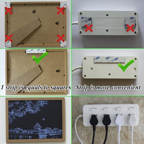 AIHOLU Double Sided Foam Tape, Double Sided Mounting Tape,130PCS, Heavy Duty Sticky Adhesive Tape, Include Strip and Square, for Crafts, Photos, Walls, Home Decoration (Black) 7.9*11.8*0.6 in Kuwait