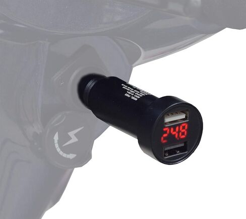 AlveyTech XLR Dual Port USB Charging Adapter with Digital Voltage Meter - for Power Chairs, Mobility Scooters, Electric Wheelchair, E-Bike, Medical Scooter Charger Adaptor Accessories, Fast Charge in Saudi Arabia