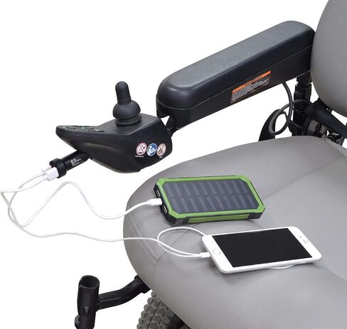 AlveyTech XLR Dual Port USB Charging Adapter with Digital Voltage Meter - for Power Chairs, Mobility Scooters, Electric Wheelchair, E-Bike, Medical Scooter Charger Adaptor Accessories, Fast Charge in Saudi Arabia