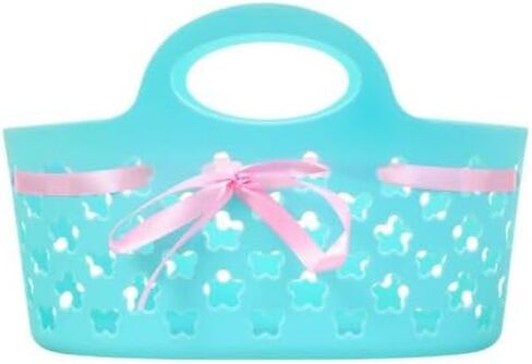 Sunshine's Spot, LLC سلال عيد الفصح البلاستيكية البيضاوية مع شرائط، 8.375x11.625x7.5 بوصة، 4 سلال هدايا عيد الفصح البلاستيكية، سلال عيد الفصح البلاستيكية أصفر أزرق أخضر وردي in Kuwait