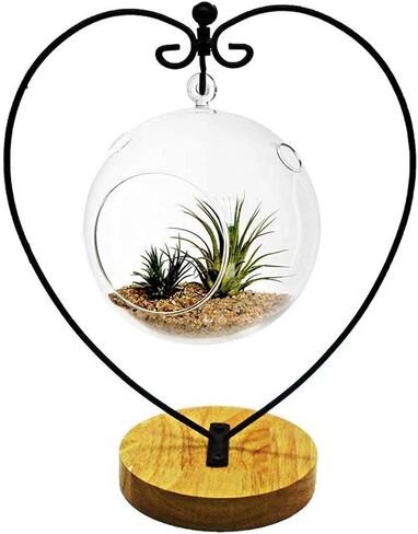 Archi Ornament Display Stand Holder Home Wedding Decoration Rack for Hanging Glass Globe Air Plant Flower Pot Stand Iron Pot Hook Stand Terrarium Witch Ball(Heart) in Saudi Arabia