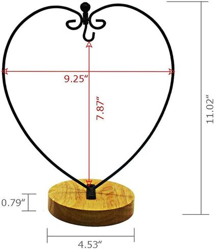 Archi Ornament Display Stand Holder Home Wedding Decoration Rack for Hanging Glass Globe Air Plant Flower Pot Stand Iron Pot Hook Stand Terrarium Witch Ball(Heart) in Saudi Arabia