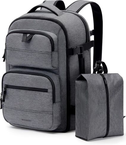 BAGSMART Travel Backpack for Women Men, 40L Flight Approved Carry on Backpack with Shoe Bag, TSA Large Personal Item Backpack with 17 Inch Laptop Compartment, Weekender Suitcase for Travel, Beige in Saudi Arabia