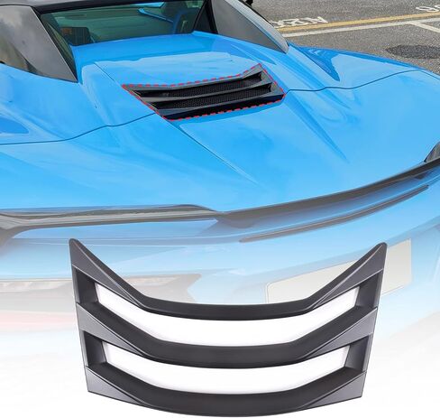 Daeiclru Car Rear Hood Scoops Vent Cover Compatible with Chevrolet Corvette C8 Convertible Models 2020-2023, ABS Rear Hood Scoop Air Vent Cover Trim, Engine Shroud Cover (Carbon Fiber Pattern) in Saudi Arabia