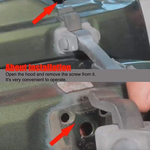 مجموعة أدوات تحرير مزلاج غطاء محرك السيارة الأسود تناسب سيارات جيب رانجلر TJ 2007-2016 تتضمن كلا من مقابض غطاء المحرك G014JP in Kuwait