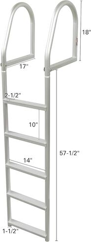 Extreme Max 3005.4105 Weld-Free Fixed Dock Ladder - 4-Step in Kuwait