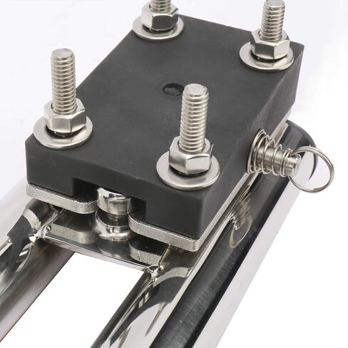 NovelBee 3 Step Dual Vertical Telescopic Boat Dive Ladder with transom mounting Bracket and Screws,316 Stainless Steel Sport Ladder for Marine Boat Yacht Swimming Pool in Saudi Arabia