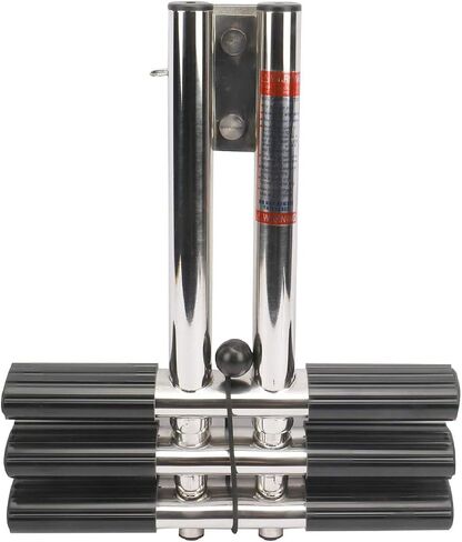 NovelBee 3 Step Dual Vertical Telescopic Boat Dive Ladder with transom mounting Bracket and Screws,316 Stainless Steel Sport Ladder for Marine Boat Yacht Swimming Pool in Saudi Arabia