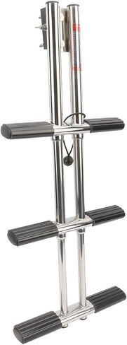 NovelBee 3 Step Dual Vertical Telescopic Boat Dive Ladder with transom mounting Bracket and Screws,316 Stainless Steel Sport Ladder for Marine Boat Yacht Swimming Pool in Saudi Arabia