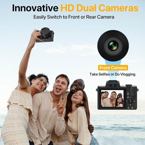 5K Digital Camera for Photography and Video Autofocus 5X Optical Zoom 64MP Vlogging Camera for YouTube 6-Axis Stabilization Compact Travel Dual Cameras with 64G SD Card for Boys/Girls/Beginners in Saudi Arabia