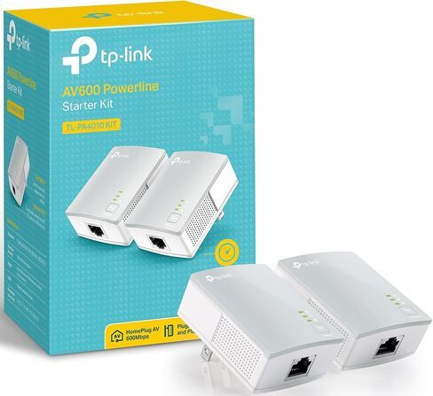مجموعة محول TP-LINK TL-PA4010KIT AV600 Nano Powerline، حتى 500 ميجابت في الثانية (متجدد) in Kuwait