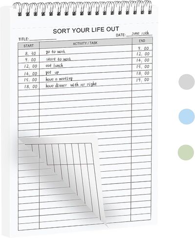 Activity Log 3 Pack- 312 Pages Tear Off Lined Undated To Do List Notepad Double Side Printed with Activity Log Pad, Keep Your Daily Task Organized, 6.5" x 9.8" Planning Pad in Saudi Arabia