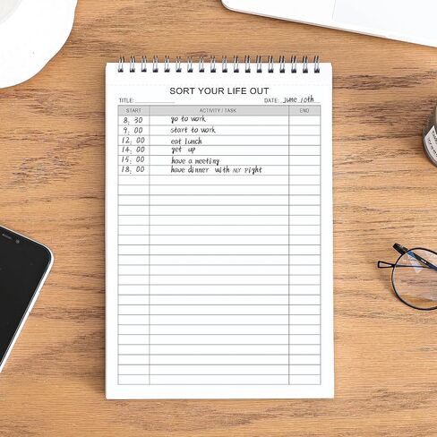Activity Log 3 Pack- 312 Pages Tear Off Lined Undated To Do List Notepad Double Side Printed with Activity Log Pad, Keep Your Daily Task Organized, 6.5" x 9.8" Planning Pad in Saudi Arabia