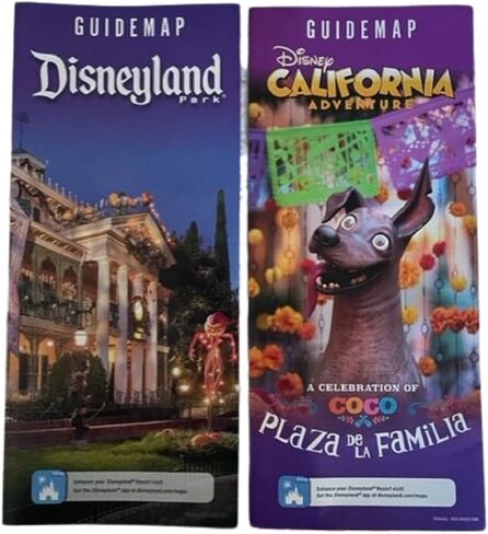 Disney Parks Guide Map Information Brochures Set of (2) Disneyland California Adventure in Saudi Arabia