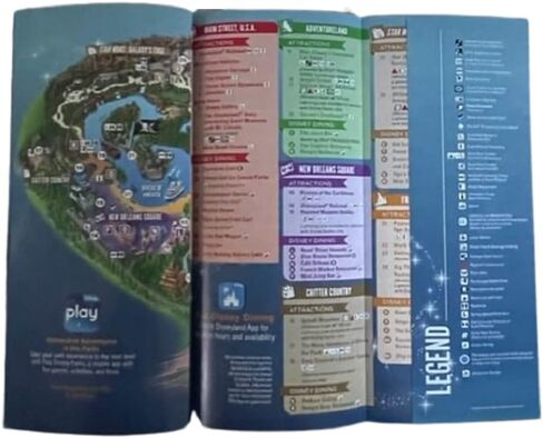 Disney Parks Guide Map Information Brochures Set of (2) Disneyland California Adventure in Saudi Arabia
