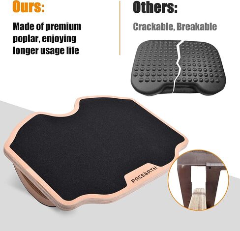 مسند قدم PACEEARTH تحت المكتب، مسند قدم مكتب كبير الحجم، مقعد هزاز للرضاعة، لوح توازن الروك، تصميم مريح لدعم الوضعية، الاستخدام المكتبي والمنزلي (17 × 13 × 4 بوصة) in Kuwait