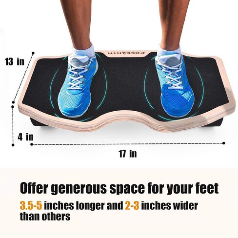 مسند قدم PACEEARTH تحت المكتب، مسند قدم مكتب كبير الحجم، مقعد هزاز للرضاعة، لوح توازن الروك، تصميم مريح لدعم الوضعية، الاستخدام المكتبي والمنزلي (17 × 13 × 4 بوصة) in Kuwait