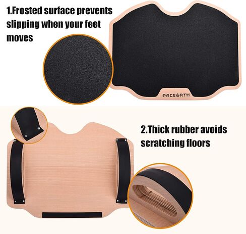 مسند قدم PACEEARTH تحت المكتب، مسند قدم مكتب كبير الحجم، مقعد هزاز للرضاعة، لوح توازن الروك، تصميم مريح لدعم الوضعية، الاستخدام المكتبي والمنزلي (17 × 13 × 4 بوصة) in Kuwait