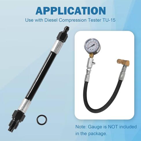 TU-15-24 Diesel Compression Test Adapter M14-1.25 Glow Plug Thread Adapter for Ford/Navistar 6.0L & 6.4L Power Stroke, for International Harvester VT365 4200, for Navistar/International 6.0L VT365E in Saudi Arabia
