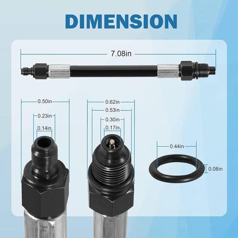 TU-15-24 Diesel Compression Test Adapter M14-1.25 Glow Plug Thread Adapter for Ford/Navistar 6.0L & 6.4L Power Stroke, for International Harvester VT365 4200, for Navistar/International 6.0L VT365E in Saudi Arabia