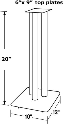 Pangea Audio LS300 زوج حامل مكبرات صوت قائم على الأرضية من الفولاذ (36 بوصة) in Kuwait