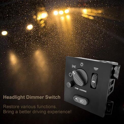 Headlight Switch & Fog Light Switch | Replacement for 2003-2007 Chevy Silverado Suburban Tahoe Avalanche GMC Sierra Yukon Cadillac Escalade & More | Replaces# 19381535, 15143597 in Kuwait