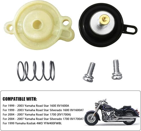 Carburetor Repair Kit Diaphragm Cover Compatible with 1999-2007 Yamaha Road Star 1600 1700 XV1600 XV1700 in Saudi Arabia