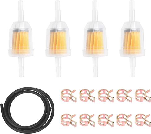 16PCS 1/4" Fuel Line Set Includes 1/4 Inch 6.5 Feet Fuel Line, Gas Inline Fuel Filters, Adjustable Stainless Steel Worm Gear Hose Clamps and Z-shape Wrench for Boat Marine Machines in Saudi Arabia