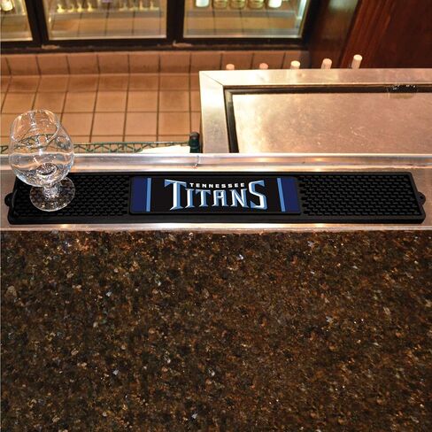 FANMATS 20547 Tennessee Titans Drink Bar Mat - 3.25in. x 24in. - Durable Dish Drying Mat, Easy Clean, Counter Mat in Saudi Arabia
