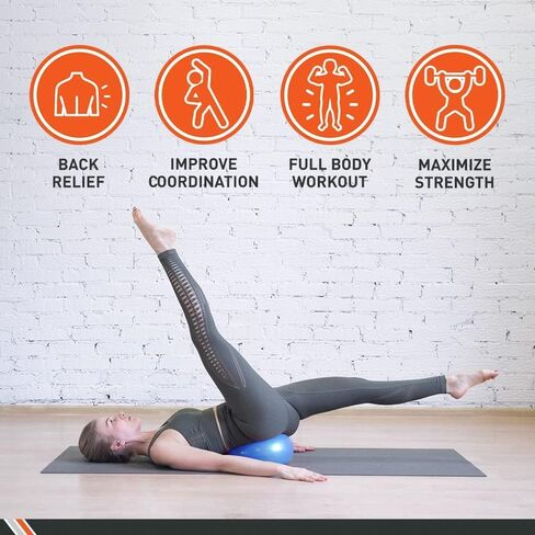 Body Sport Core Fitness, Yoga and Pilates, Excercise Fusion Ball, Core Training, Physical Therapy, Balance, Stability, Stretching, Improve Health, Non-Latex, 7.5" Diameter in Saudi Arabia