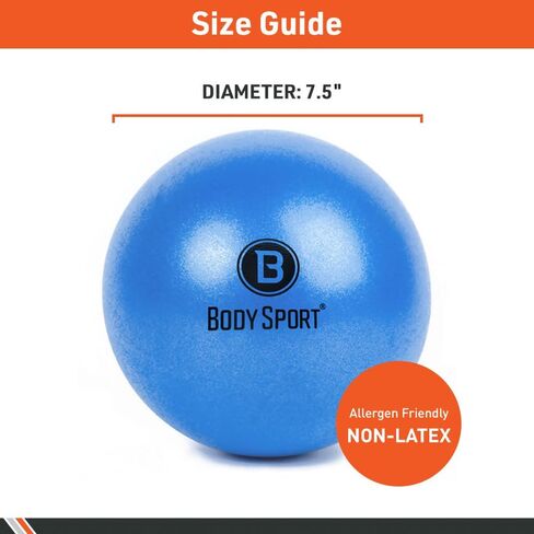 Body Sport Core Fitness, Yoga and Pilates, Excercise Fusion Ball, Core Training, Physical Therapy, Balance, Stability, Stretching, Improve Health, Non-Latex, 7.5" Diameter in Saudi Arabia