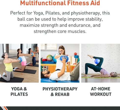 Body Sport Core Fitness, Yoga and Pilates, Excercise Fusion Ball, Core Training, Physical Therapy, Balance, Stability, Stretching, Improve Health, Non-Latex, 7.5" Diameter in Saudi Arabia