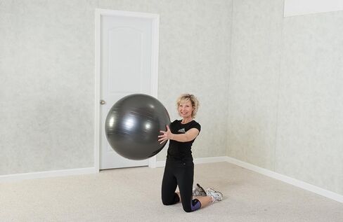 Black Mountain Products Professional Grade Exercise Stability Yoga Ball, Foot Pump, Ball Plug, Plug Puller, 2000 Pounds Static Weight Capacity Antiburst in Saudi Arabia