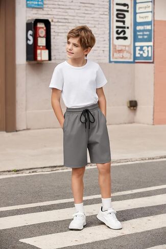 Arshiner Boys' Athletic Shorts Lightweight Quick Dry Boys Running Shorts Summer Casual Shorts with Pockets in Saudi Arabia