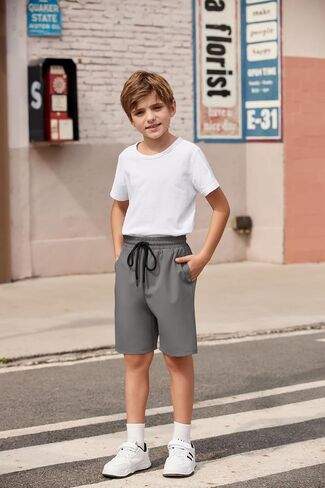 Arshiner Boys' Athletic Shorts Lightweight Quick Dry Boys Running Shorts Summer Casual Shorts with Pockets in Saudi Arabia
