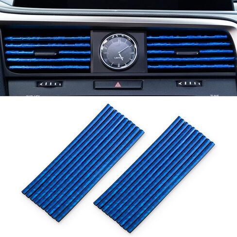 Car Air Conditioner Decoration Strip for Vent Outlet, 20 Pieces DIY Car Vent Outlet Trim for Straight Air Vent Outlet, Car Interior Accessories (Red) in Saudi Arabia